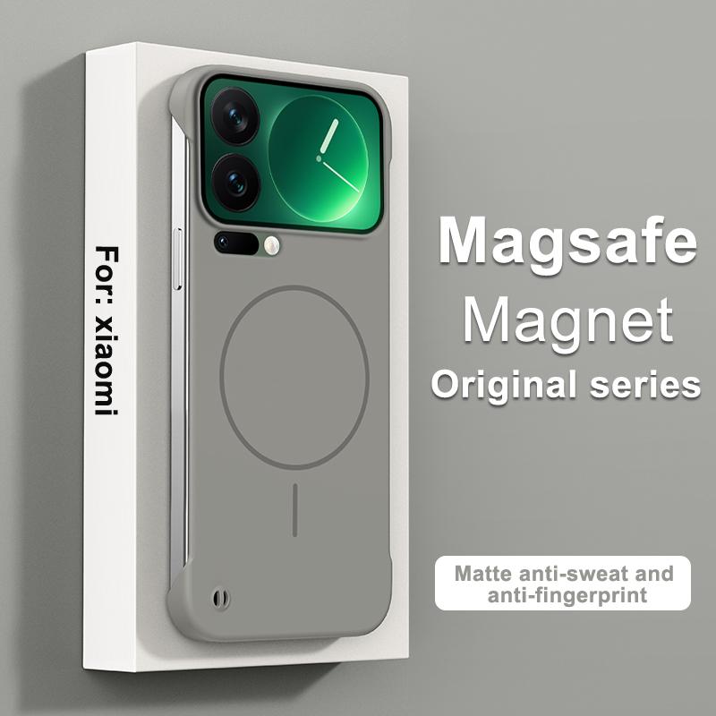 Custodia magnetica ultrasottile senza bordi per Xiaomi 17 17Pro Max Magsafe Cover rigida in PC opaco per Xiaomi MI17 pro max Guscio Paraurti