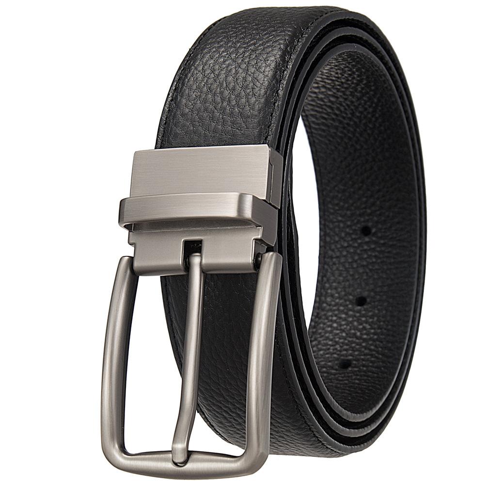 

1 шт. Модный и модный перфорированный ремень, мужской ремень с пряжкой, первый слой из коровьей кожи Ly35-35939-5 110-130CM