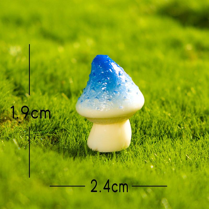 Micro Landscape Resin Decor With Miniature Forest Mushrooms For Garden Crafting