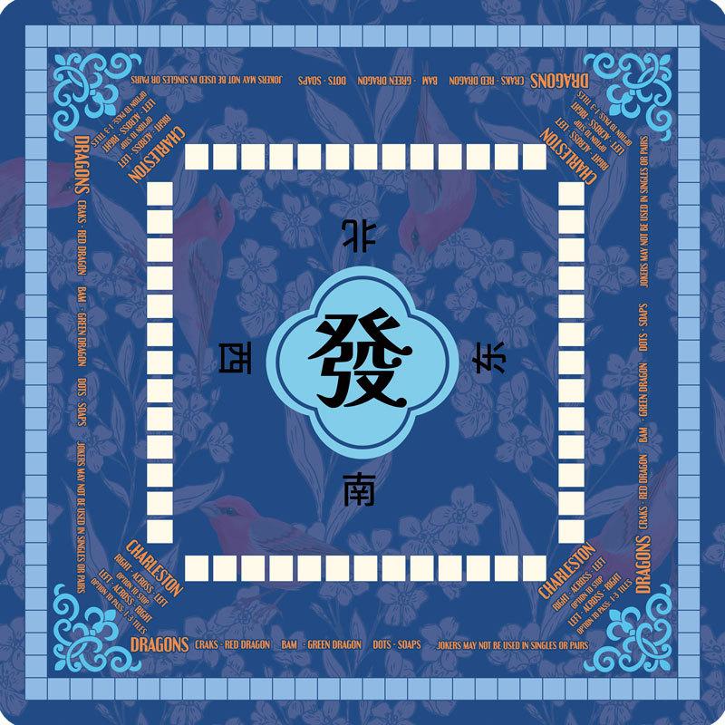 2026MUZHENGFoldable Rubber Eco-Friendly Waterproof Anti-Slip Durable American Mahjong Table Mat for Poker and Home Entertainment
