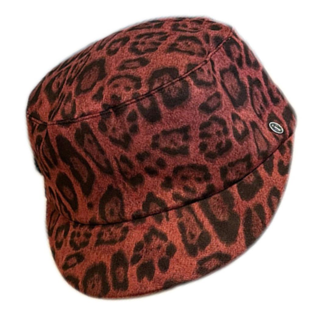 Elastic Stretch Leopard Design Beret Cap Soft Faux Suedes Fashion Winter Accessory For Comfort Outdoors