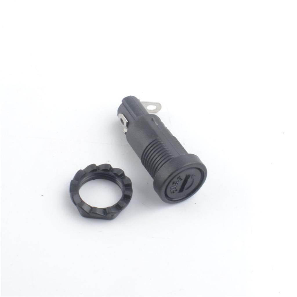 10Pcs Panel Mount Chassis Fuse Holder High Temperature Resistance Fuse Box 250V 10A Fuse Tube Holder Easy to Use