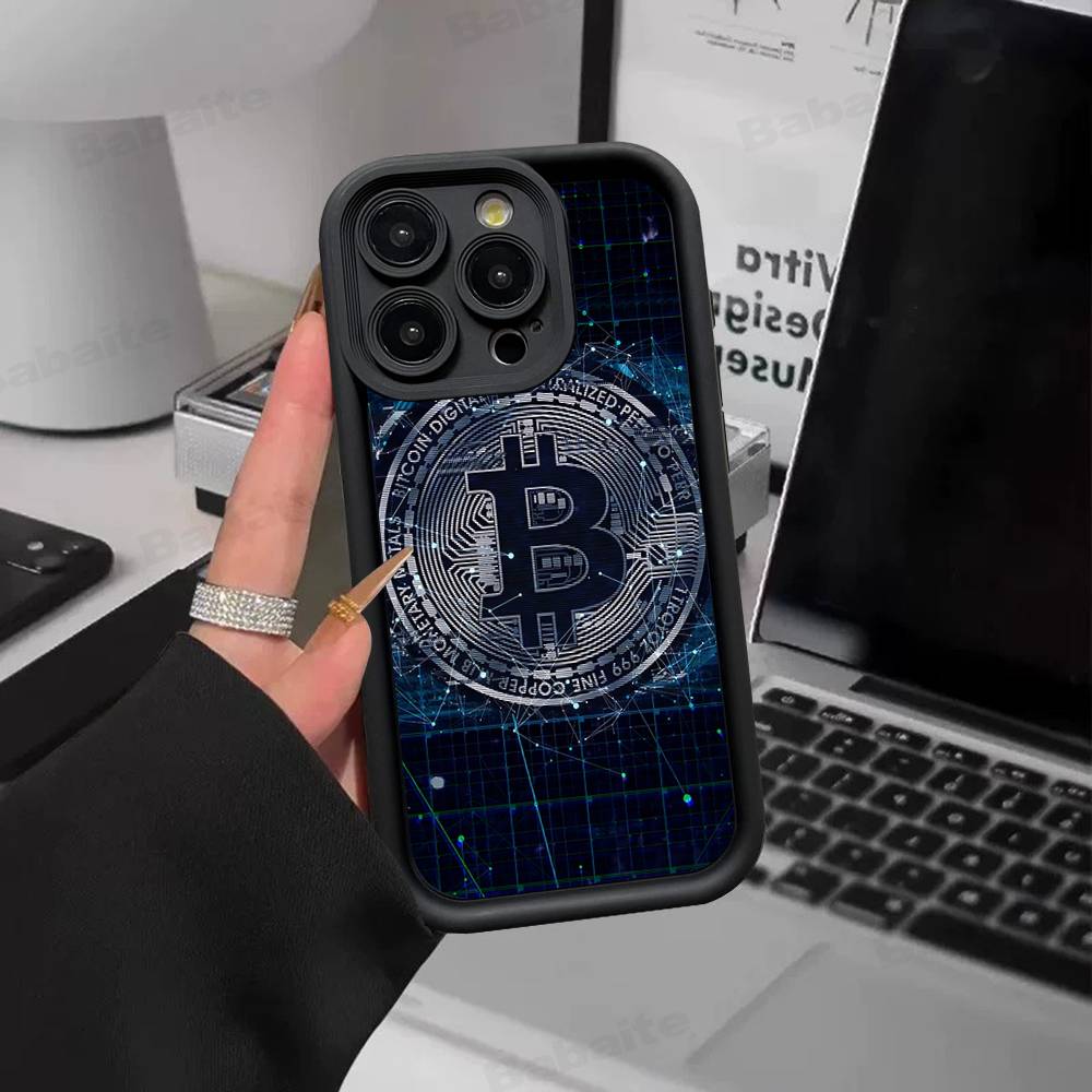B-Bitcoin Phone Case For IPhone 17 16 15 14 13 12 11 Air Plus Pro Max Soft Back Cover