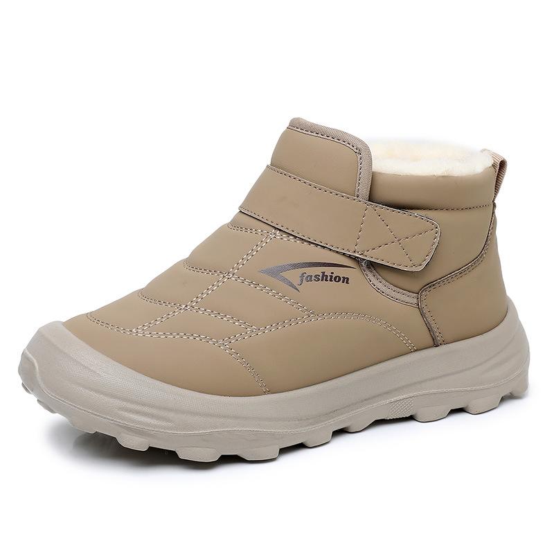 

Женские зимние теплые нескользящие ботинки на мягкой подошве большого размера с меховой подкладкой из овечьей шерсти, ботильоны до щиколотки, нескользящие хлопковые ботинки для занятий спортом на открытом воздухе 41 хаки