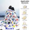 Learn Animals Customize Text Blanket Cozy Personalized Blanket Ultra-Soft Great for Bedding Chair Living Room Office Chair Four Seasons Universal