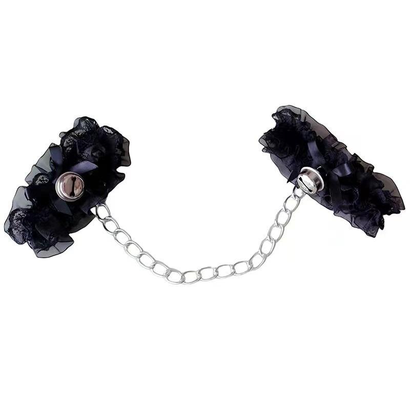 Sexy Lace Bell Wristband Anklet Chastity Anklet Leg Chain Pure Lust Handcuff Leg Chain