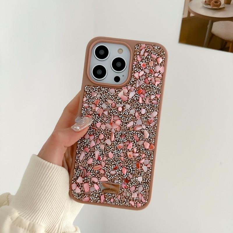Luxury Colorful Stone Phone Case IPhone 14 Pro Max Bling Rhinestone Full Body Protective Soft TPU Cover