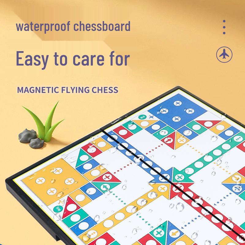 Set de șah magnetic All-in-One: Șah Aeroplan, Gomoku, Go, Xiangqi, Dou Shou Qi, Dame, Șah Militar - Jucărie Educativă pentru Copii