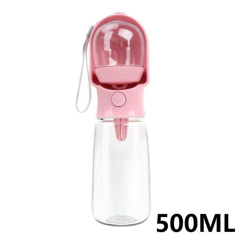 Auslaufsichere 2-in-1 Hundewasserflasche mit Futteraufbewahrung, tragbarer Haustier-Wasserspender für Spaziergänge, Reisen, Outdoor-Aktivitäten
