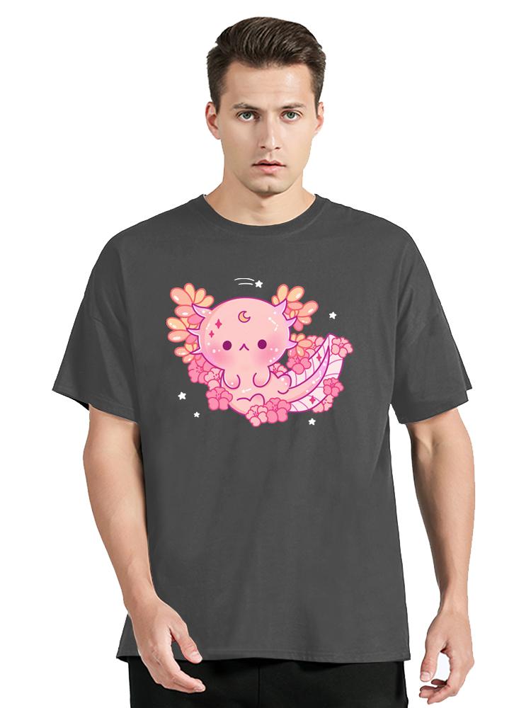Ajolote Axolotl Übergroßes T-Shirt Sommer Herrenbekleidung Japanisch Fitness Fitness T-Shirt Anime Mode Baumwoll-T-Shirt Designer