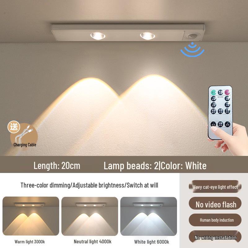 Rechargeable Smart Motion Sensor Light Strip for Cabinets and Hallways
