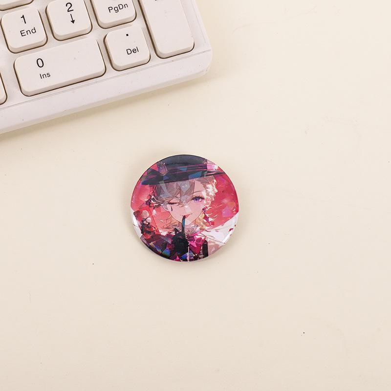 Genshin Impact Tinplate Brooch Set: Keqing, Xiao, Hu Tao, Klee, Kazuha - Cute Character Button Pendant Collection