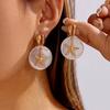 Exquisite White Round Shell Tassel Drop Earring for Women Summer Ocean Style Starfish Scallop Earring Aesthetic Party Jewelry