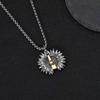 Long Sunflower Men's Harajuku Wind Sunflower Totem Hip Hop Jewelry Women's Necklace Pendant