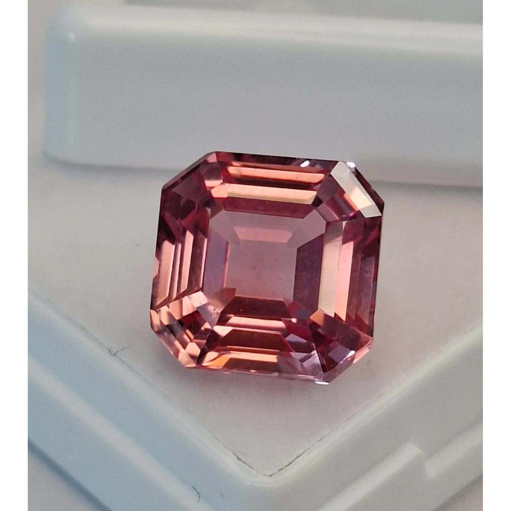 Padparadscha Sapphire Natural 10-12 Ct Asscher Cut Beautiful Loose Gemstone