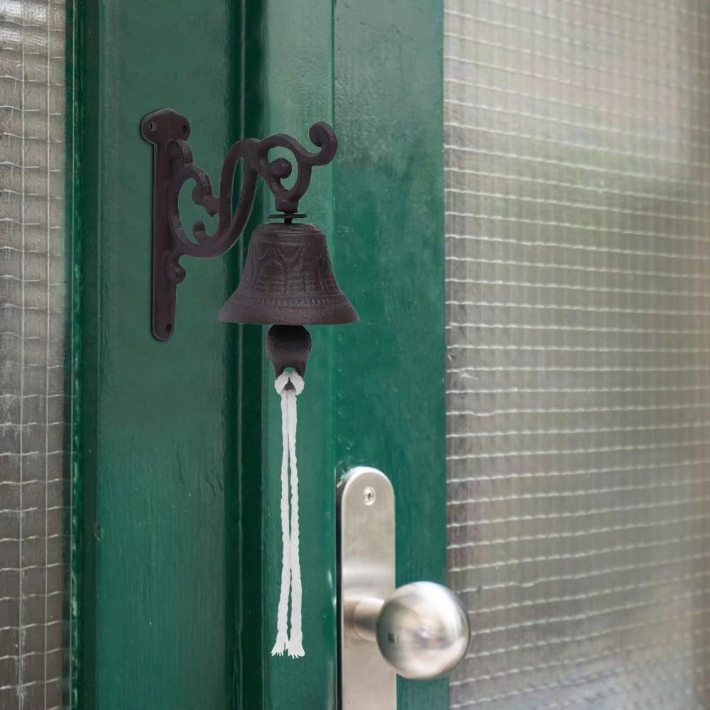 Weatherproof Cast Iron Door Bell Metal Wall Mounted Bell Vintage Doorbell  Garden Decor