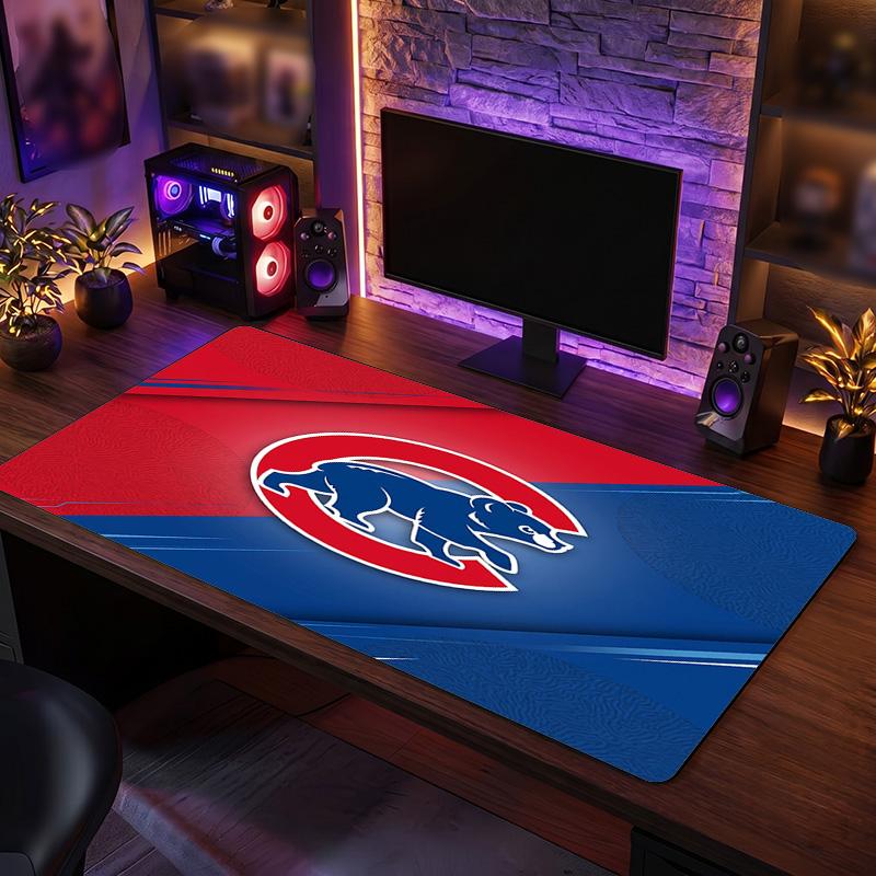 Chicago Cubs Pattern Mousepad Anti?Slip Rubber Desk Pad For Gaming Working Desktop Decoration