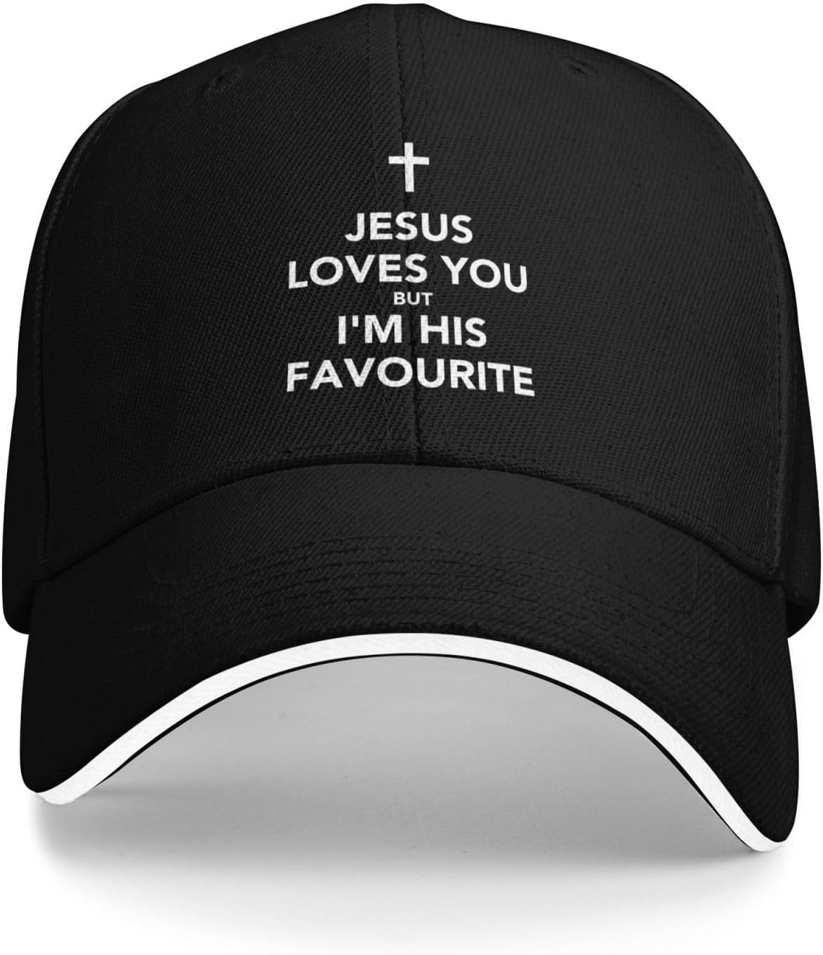 Jesus Loves You But Im His Favorite Baseball Cap Adjustable Polyester Sun Hat for Outdoor Activities One Size