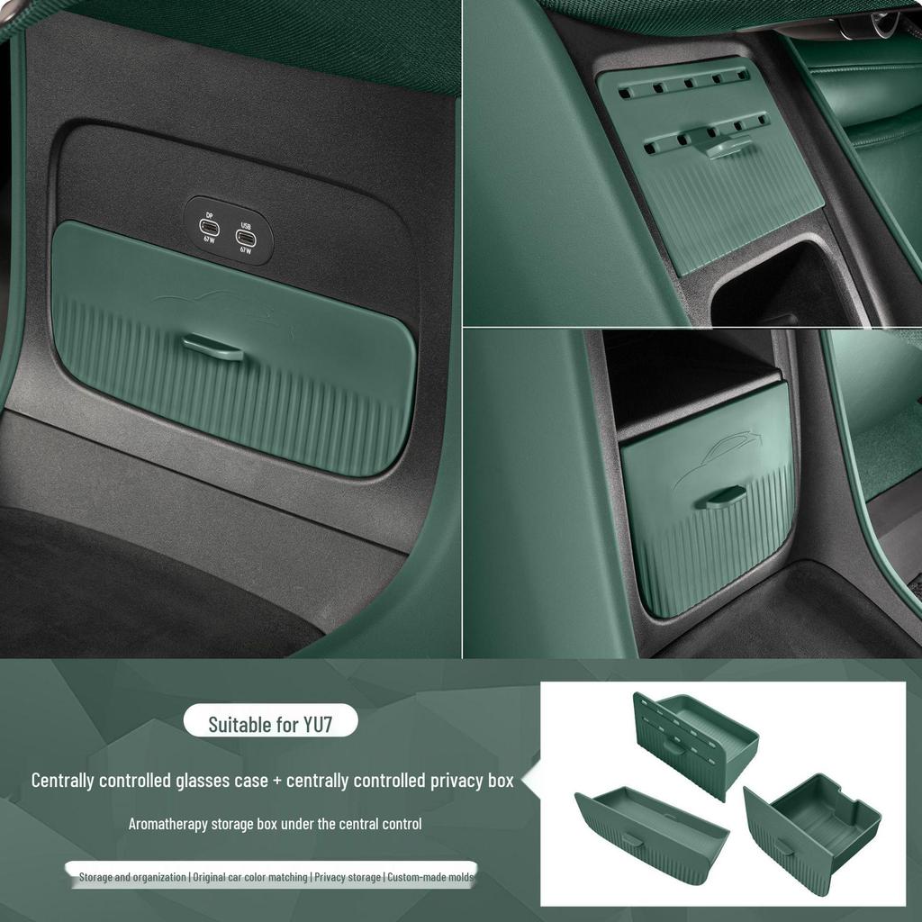 Privacy-Protecting Hidden Storage Box for Xiaomi YU7 Console, Ideal for Car Accessories