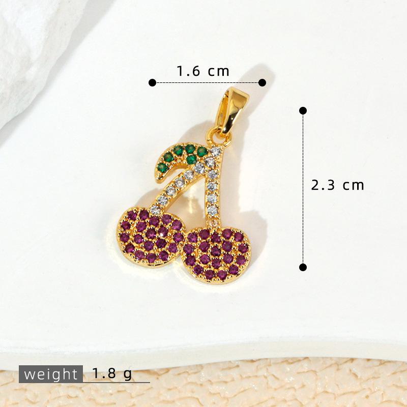 Cherry Pendant Necklace & DIY Earrings Set