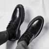 Brogue Men's formal leather shoes Fashionable classic British style Outdoor leisure business party Wedding groom's Black shoes