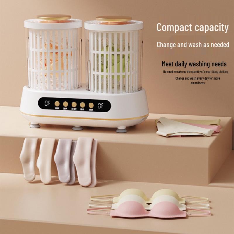 Lazy Person 2L Mini Washing Machine for Underwear and Socks - Fully Automatic and Portable