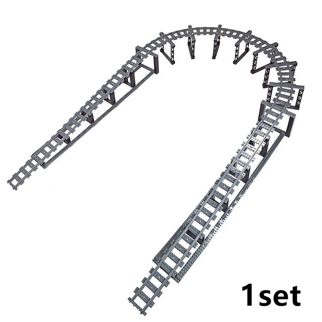 YENI Şehir Trenleri Esnek Parçalar Yumuşak Düz Kavisli Raylar Anahtarı Yapı Taşı Yaratıcı Modeller Demiryolları Oyuncaklar Çocuklar Için Hediyeler
