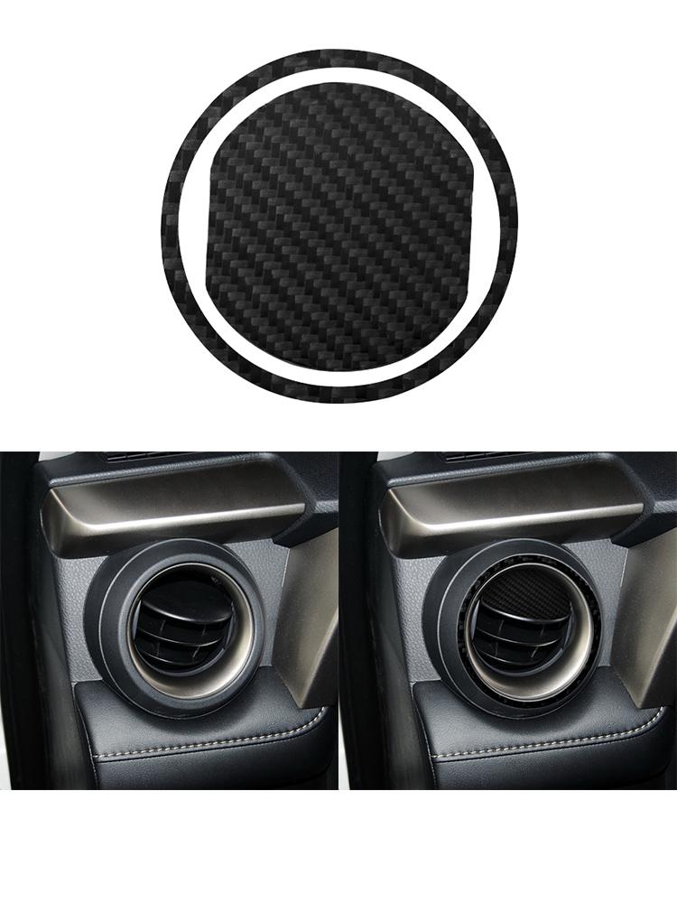 Black For Toyota RAV4 2013-2015 Car Interior Button Panel Decoration Protection Carbon Fiber Sticker Auto Styling Accessories