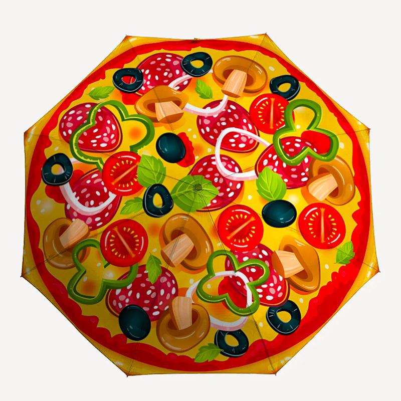 

1pc Pizza Toppings Automatic Open/Close Umbrella, Compact Travel Umbrella, 8-Rib Sturdy Frame - Ideal Gift for Friends yy251118030