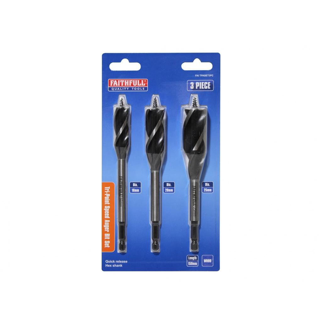 Faithfull Three-point Speed Auger Bit