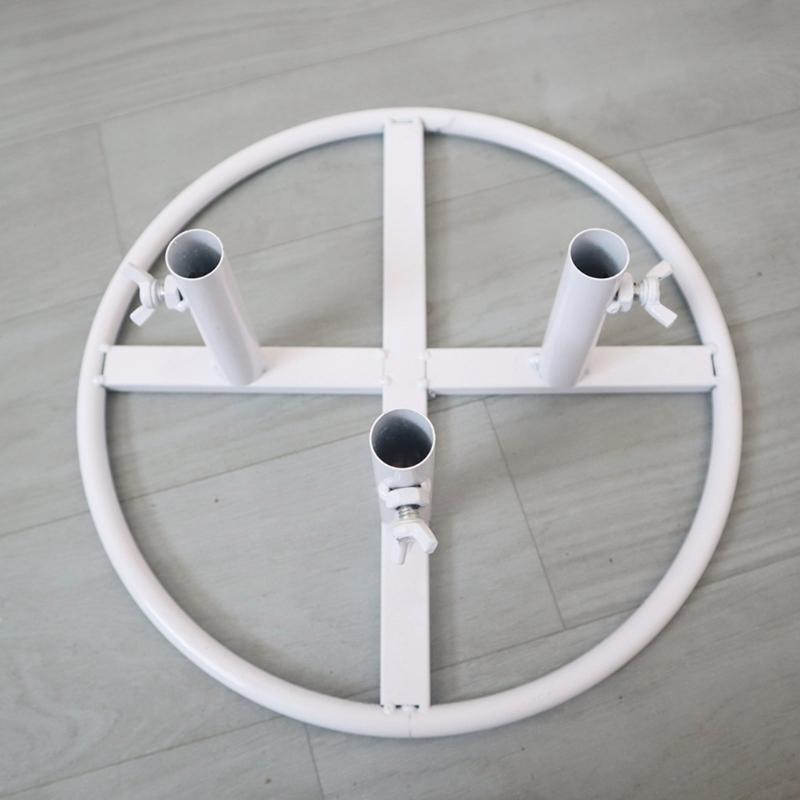 Iron Flower Poles Base Holder Floor Standing Flower Display Base with Adjustable 3 Middle Hole Wedding Florist Essential