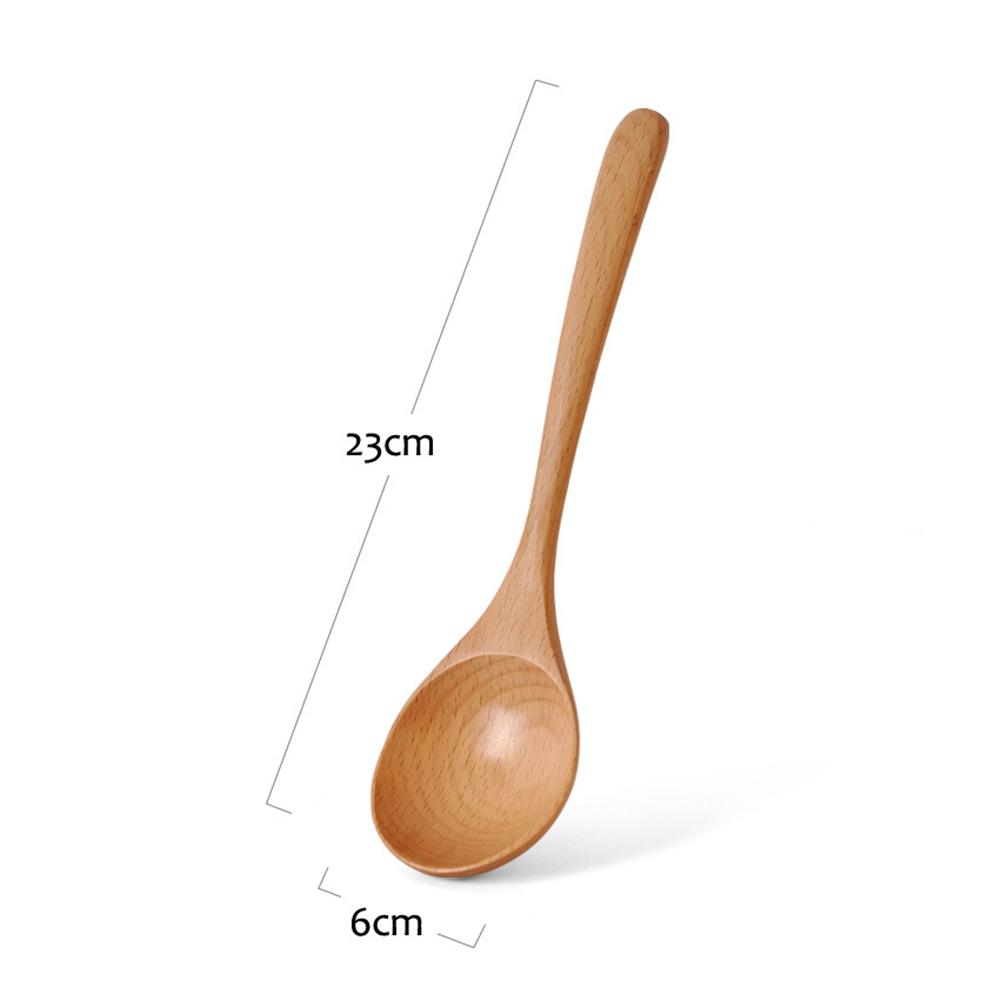 Wooden Spoon Ri Scoop Coffee Stirring Mixing Soup Spoons Natural Cooking Utensils Handmade Home Tableware Cutlery for Kicthen