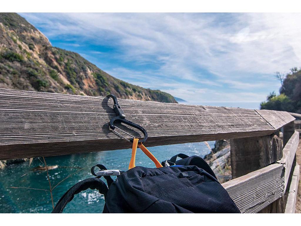 Aluminum Alloy D-Shaped Multifunctional Carabiner with 360° Rotating Hook for Outdoor Use