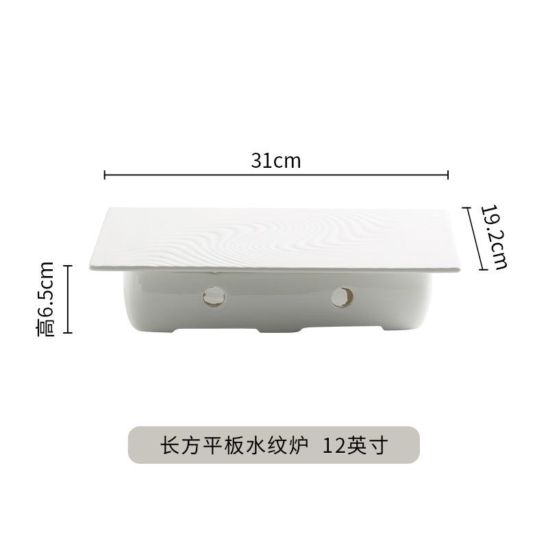Candle Heating And Insulation Tableware Beijing Roast Duck Plate Restaurant Restaurant Slice Skin Duck Plate Chinese Hotel Tableware Artistic Concepti
