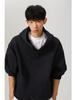 Men's 450g Heavyweight Boxy Cropped Hoodie, Button-Up, American Style for Spring/Autumn