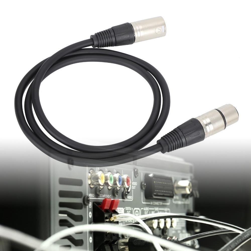 1m/3.3ft Microphone Cable 3Pin XLR Male to 3Pin XLR Female Male to Female Cable for Speakers