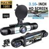 4 Channel Dash Cam 360° View 1080P 64GB Driving Recorder Loop Recording, 24H Parking Mode Full View Car Dashcam System