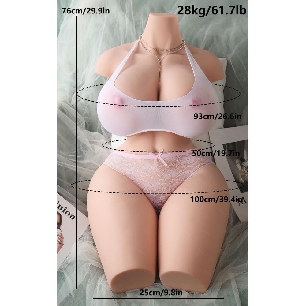 1:1 Sex Dolls Torso Half Body TPE Silicone Love Doll Adults Realistic Vagina Anus Soft Big Breast Ass Male Masturbation Sex Toy