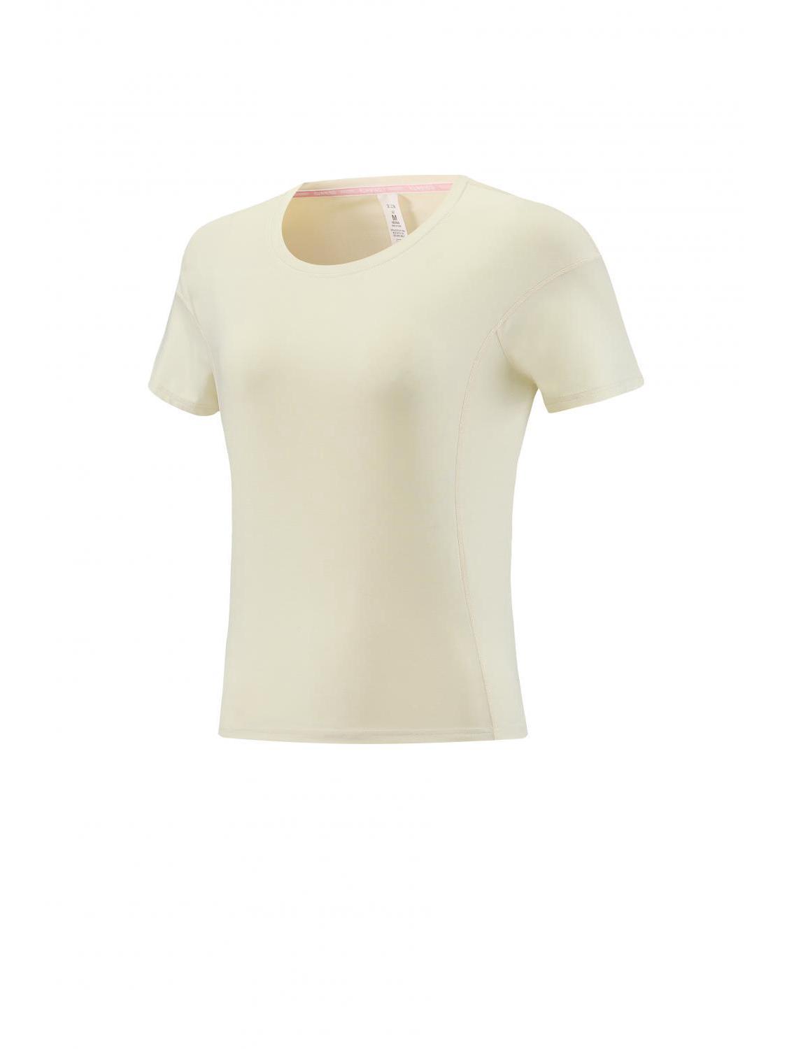 

Женский черный топ с круглым вырезом и короткими рукавами, облегающий, базовый слой, с дизайном «рыбья кость», для весны, осени и зимы. L светло-желтого