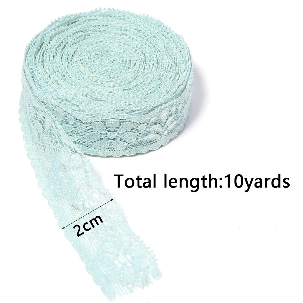 10Yards/Roll 2cm Lace Ribbon Hollow Out Lace Trim Ribbon For DIY Christmas Wedding Party Garment Sewing Gifts Wrapping Decor