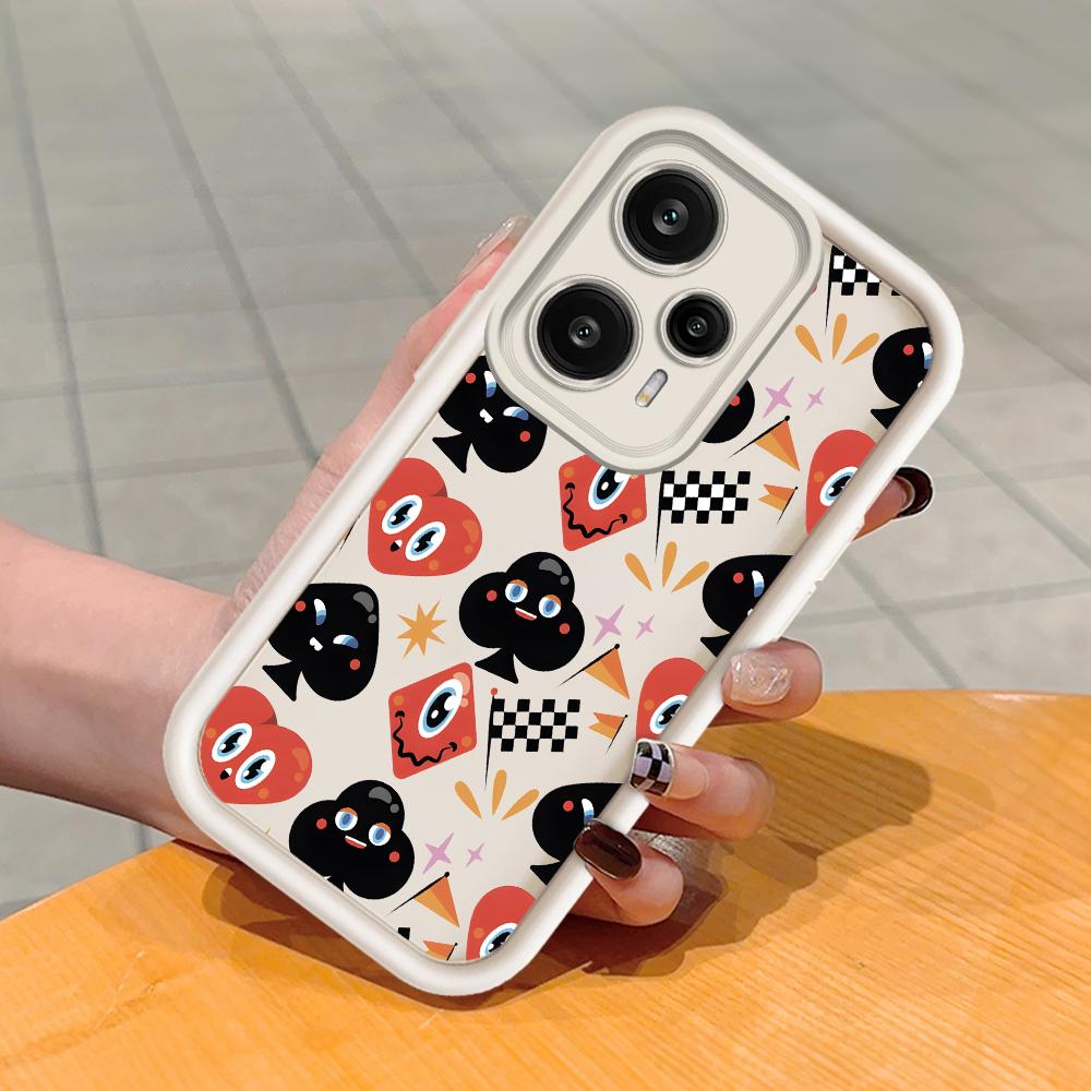 

Мягкий силиконовый квадратный чехол с рисунком лестницы для телефона, полное покрытие, противоударный защитный резиновый чехол для камеры для Xiaomi Redmi Xiaomi Poco C65 белый