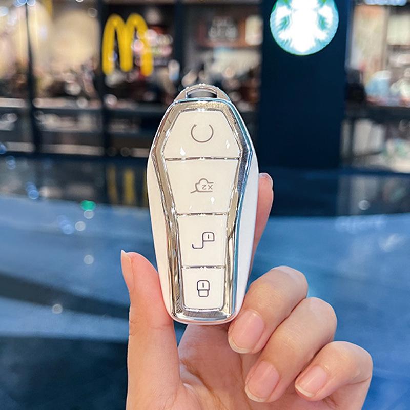 Etui na kluczyk BYD: Kompatybilny z Dolphin, Seagull, Song Plus, Qin DMI, Han EV, Tang, Seal, 06, Yuan Pro - Pokrowiec na brelok