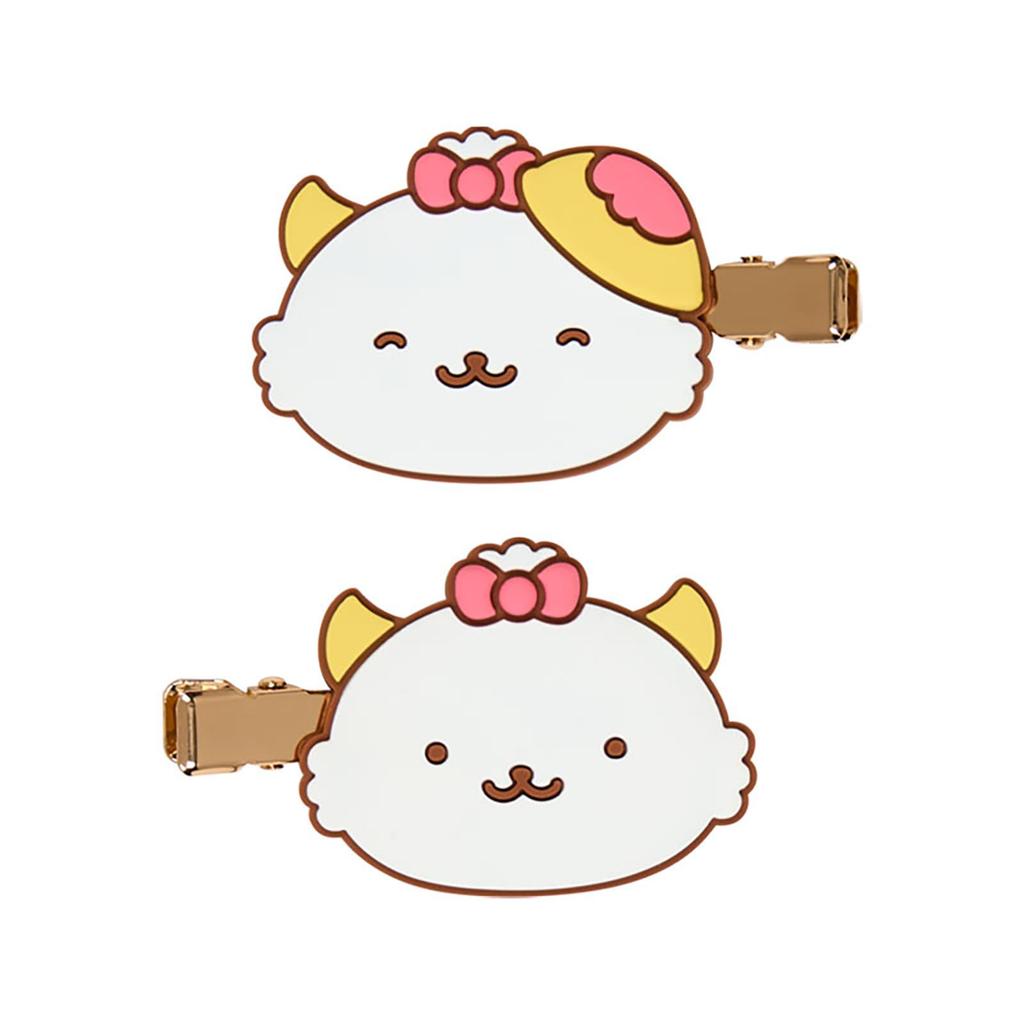 Sanrio Gaopawaru Bangs Clip (Omurice) PVC, Set of Right-Facing and Left-Facing, Ages 3+, Hair Accessory, 316920