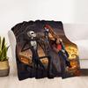 1pc, Halloween Jack Skellington and Sally Blanket Soft Throw for Room Decor, Perfect Gift for Family and Friend, Living Room, Travel, Camping