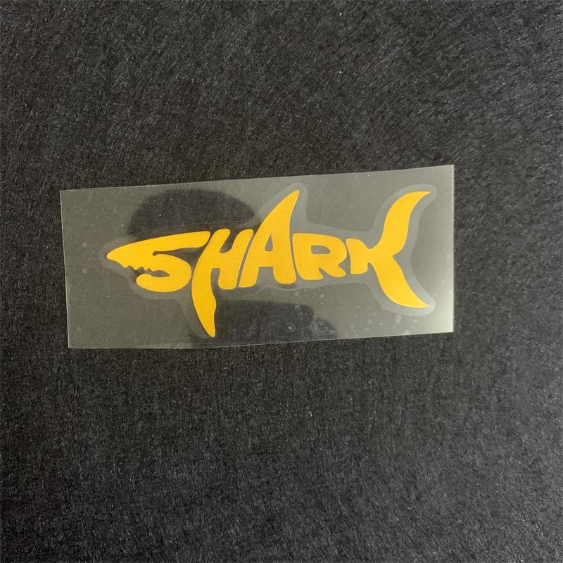 

2 шт. автомобільна наклейка SHARK водонепроникна світловідбиваюча наклейка декоративні наклейки на тіло захисні подряпини електричний мотоцикл модифікований 17X7.7cm жовтий