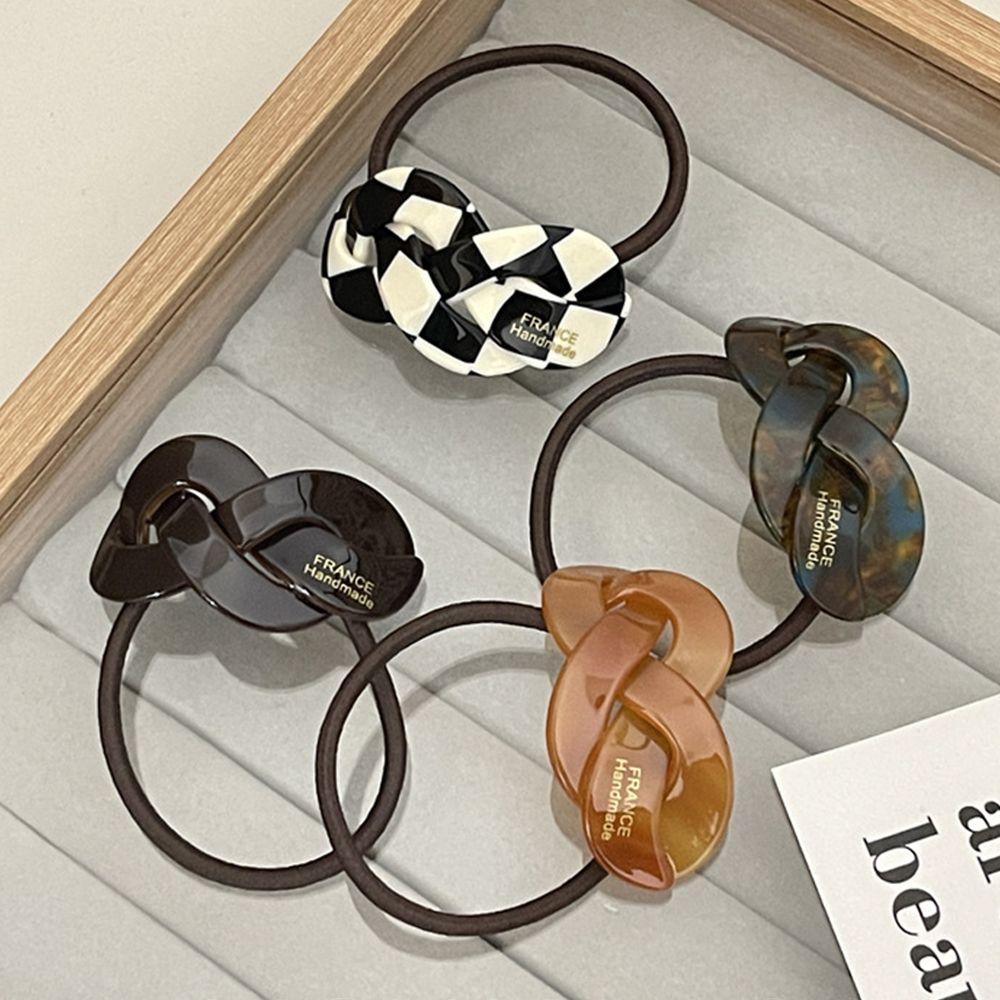 

Temperament Hair Accessories Ponytail Holder Woven Pendant Women Hair Rope Korean Hair Accessories коричневий
