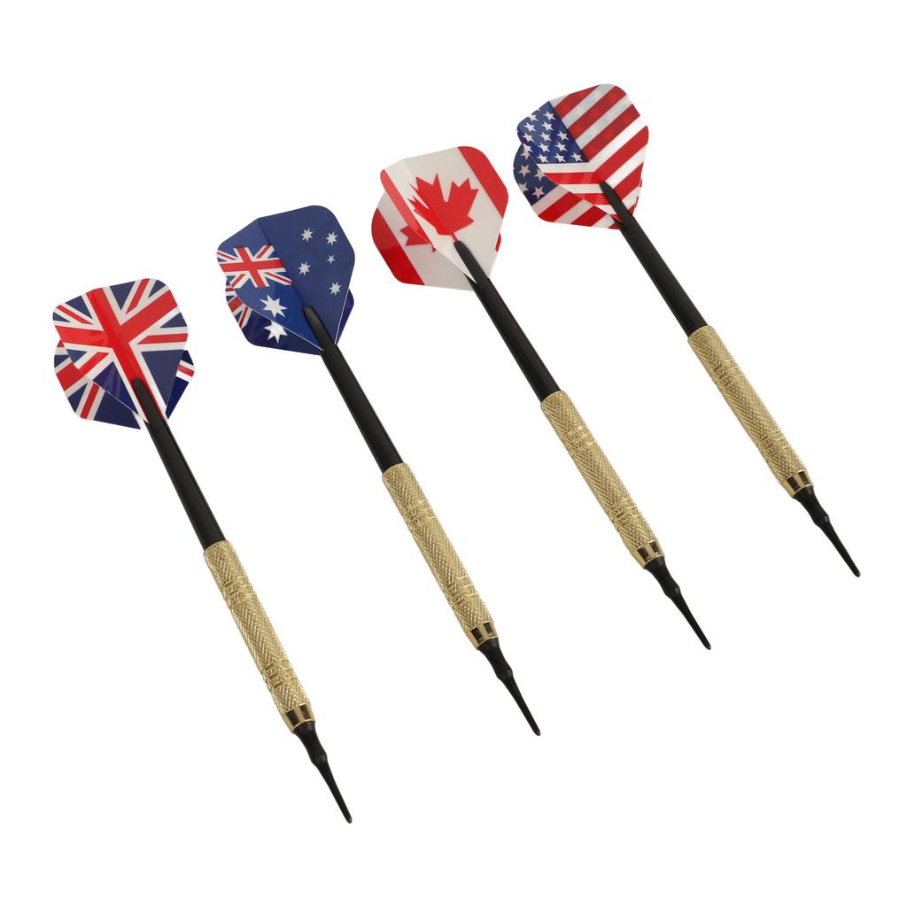 Soft Tip Darts Set with 50 Dart Tips 12 Flights Shafts Barrels Easy To Replace Darts Plastic Tip for Electronic Dart Board