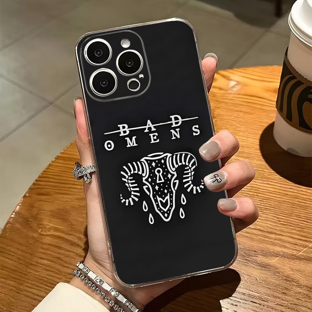 Music Bad Omens Phone Case For Iphone 15 Pro Max 14 11 12 Mini 13 Pro 7 8 X XR XS SE Transparent Back Cover