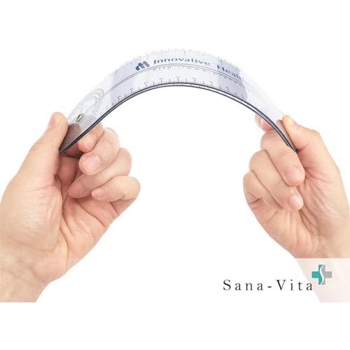 Sana-Vita Angle Ruler, Multi-Scale Rotating Multi-Function Angle Gauge, Transparent Plastic, Easy to Carry, Pack of 3