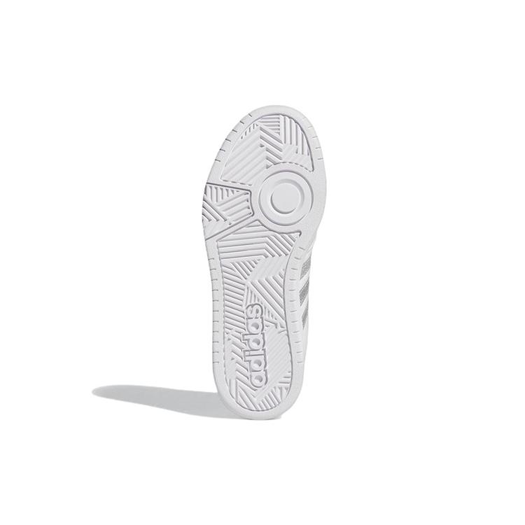 Adidas Hoops 3.0 Low Cut Tennis Shoes 'White Silver Metallic' Women's GY1912